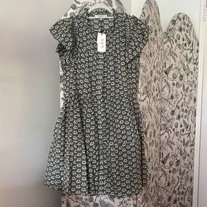 Sea Emelia Print Flutter Sleeve Dress